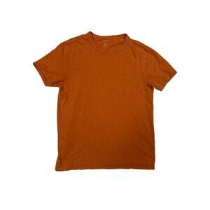 J.Crew Men’s Garment-Dyed Slub Cotton Pocket T-
Shirt Orange Medium